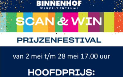 Scan en Win actie in winkelcentrum binnenhof