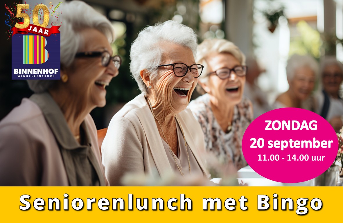 Feest in Winkelcentrum Binnenhof: Gratis Seniorenlunch & Bingo!