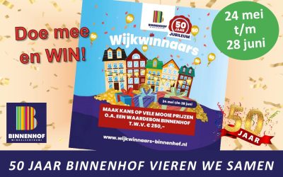 Vier ons 50-jarig jubileum en word een van de Wijkwinnaars!