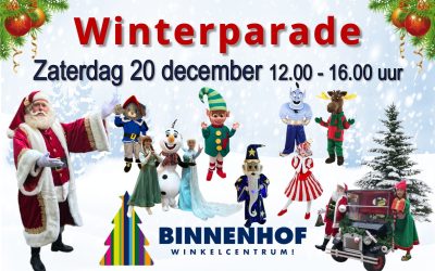 Magische Winterparade in winkelcentrum Binnenhof